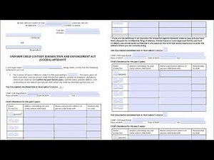 Uniform Child Custody Jurisdiction and Enforcement Act (UCCJEA) Affidavit - Section 1