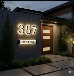 House Number Signs, Metal Address Sign, Shop Address Sign, Name Plate Sign, Metal Letters, Letters for Wall, Custom Address Sign - Etsy