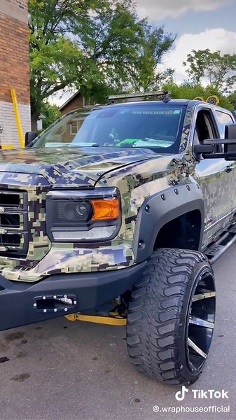 Custom Digital Camo Chevy Silverado Wrap