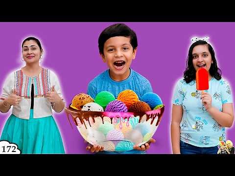 ICE CREAM KA TWIST | Ice Cream Sandwich Challenge | Eating challenge | Ep 172 Aayu and Pihu Show