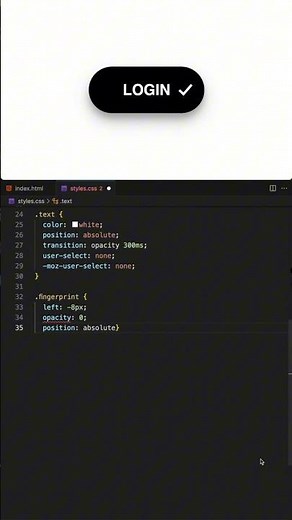 Create Fingerprint Login Button in HTML & CSS | Biometric Button Design #shorts #coding #programming