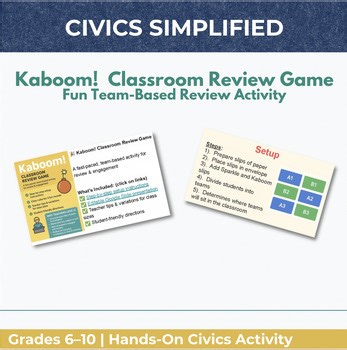 Kaboom! Review Game | Low-Prep Test Review Activity for Any Subject