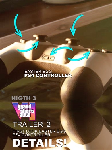 GTA 6 DETAILS TRAILER 2 #670.4!! GTA 6 Details First Look Easter Egg PS4 Controller #gta #gta6 #gta6trailer #gtavi #foruyou #fyp #trendingvideo #viral #viralvideo
