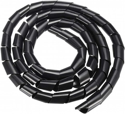 [Hot Item] 3 to 30 mm O. D. Spiral Type Wrap Tube PE Plastic Spiral Wrapping Band, Black Helix Screw Spiral Wrapping Cable Sleeves for Wire Protection