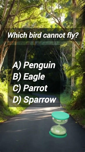 Which bird cannot fly? #facts #worldsgk #animalgk #gk #usa #gk