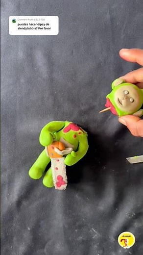 Making a Slendytubbie figure 😈👹 #slendytubbies #clay #art