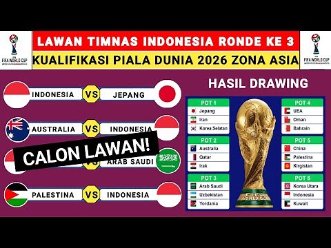 Jadwal Kualifikasi Piala Dunia 2026 Ronde Ke 3 - Indonesia vs Jepang - Jadwal Timnas indonesia