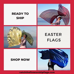 We have ready-to-ship worship flags. Order yours today and elevate your Easter worship experience.  Shop now at https://catchthefireworshipflags.com/collections/all | Catch the Fire Worship Flags | Facebook