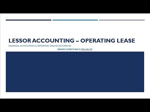 FAR: Lessor Accounting - Operating Lease