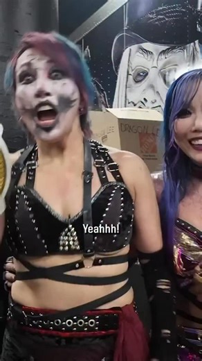 WWEAsuka on Instagram: "The titles are back where they belong 💥 With The Kabuki Warriors."
