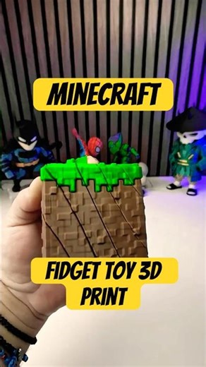 Minecraft fidget toy I 3d printed is🔥 #minecraft #3dprinting #shorts