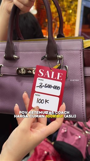@hermesiencloset Mega Crazy Sale Up To 90% cuma sampe hari minggu 5 April 2026! 👉🏻 Liat reaksi Cici JKTGO ketemu tas Coach cuma 100 ribu 😂, masih banyak barang barang branded lain-nya yang super duper miring deh harganya di event kali ini Oiya, every purchase of 2,5 Juta bisa ikutan tebus murah Smiggle juga cuma 100ribu aja ya harganya 📍Hermesien Closet @hermesiencloset Mall Artha Gading #jktgo