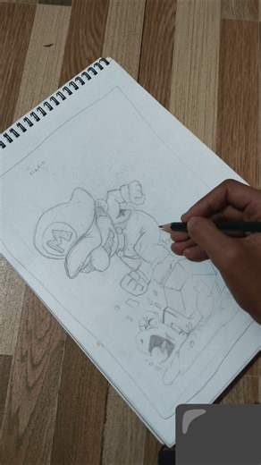 First time drawing Mario || @Vikas_Artist #drawing #art #sketch