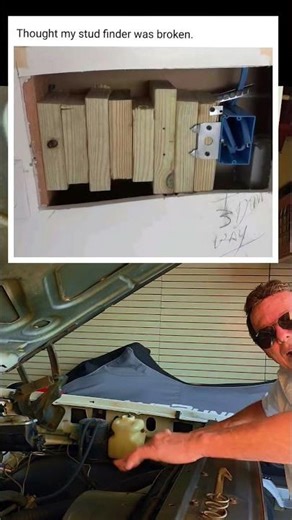 Thought my studfinder was broken🤣 #contractor #construction #remodel #funny #shorts #meme #fail #lol