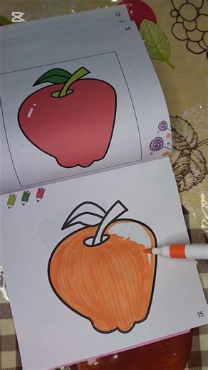 Apple Coloring Page 🍎 | Simple Relaxing Coloring #coloring #drawing #relaxing