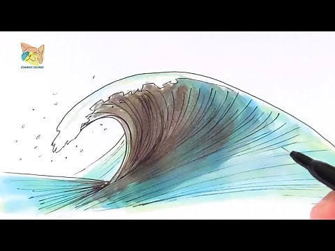 comment dessiner une vague au crayon