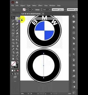 How to make the BMW logo in Adobe Illustrator, Emblem logo, Illustrator tips & tricks #bmwlogo
