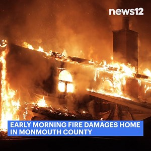 🚒 HOUSE FIRE 🚒 An early-morning fire devastated a home in Monmouth County. https://bit.ly/4hlLNcD | News 12 New Jersey