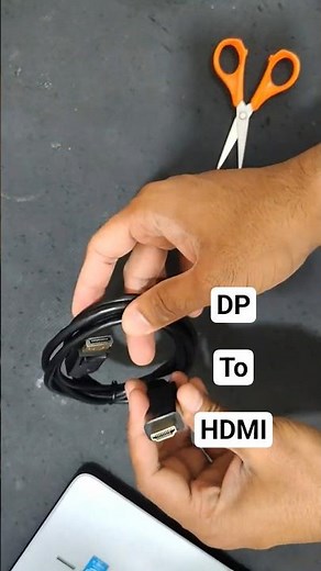DP to HDMI cable 💻to 🖥️ #DP2hdmi #technology #real #reels #solutionhaina