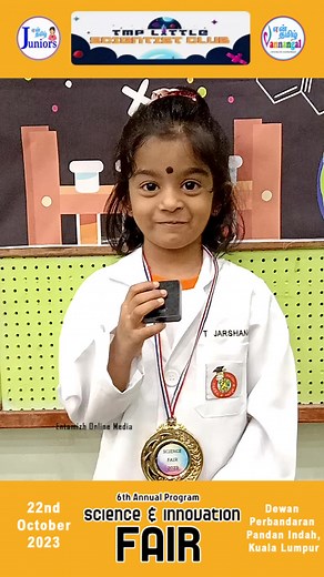 14 reactions | TMP Little Scientist Club Science & Innovation Fair 6th Annual Program 22nd October 2023 09.00 am - 01.00 pm Dewan MPAJ Pandan Indah, Ampang Student's Views Video 6 #TMPLittleScientistClub #SciencenInnovationFair #Entamizh #EntamizhJuniors #EntamizhVannangal #MalaysiaIndianTalents | Entamizh Vannangal | Facebook