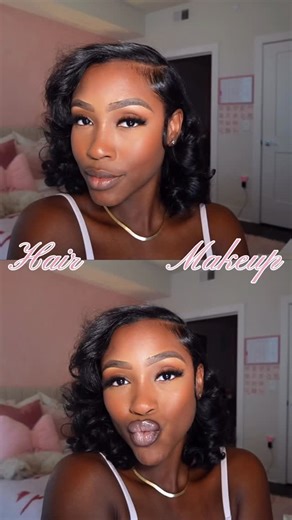 Caitlyn K. Davis 👑 🌐 on Instagram: "This is the only edge control gel I use when my hair is straight😍 Baby when I tell you a little goes a long way 🤭 Also this is my current favorite lip combo✨ It’s something about a deep purple lip liner and nude gloss that does it for me 🩷 • Comment “need” and I will DM you the link to the products in this video🫶🏾💕"