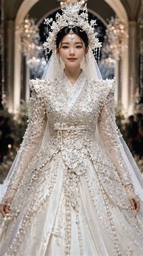 Hanbok x Pearl Symphony Haute Couture Bride | Dreamy Korean Royal Wedding Dress