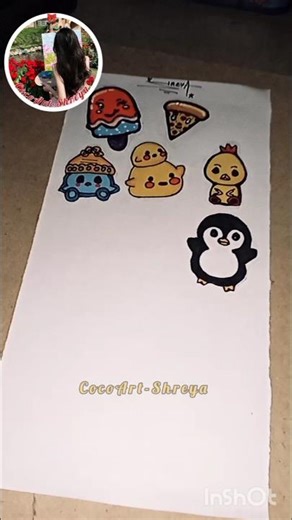 Cute Penguin & Cap Baby Sticker Drawing 🐧🎀 | #art #Easy Kawaii Art #drawing #CoCoArt-Shreya