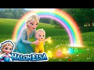 🎨 Elsa's Baby Learns Colors with a Magic Rainbow! 🌈 Educational Fun! | Halon Elsa