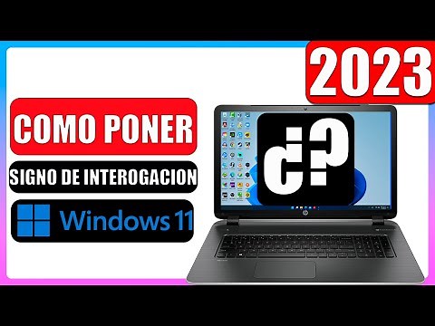 ✅Como poner signo de interrogación en laptop windows 11
