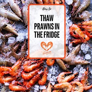 What's the best way to defrost prawns? There are two - one slow, one quick. Here's how to do it right if you have the time (overnight). Put them in an airtight container, on a rack to keep them out of the moisture, then place them in the coldest part of the fridge overnight. | Love Australian Prawns
