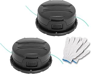 DWO1DT995 Trimmer Head Compatible with Dewalt DCST922, DCST925, DCST970, DCST990, DCST920, DCST991, Replacement Head Cover with 0.080" 20Ft Line(2 Pcs)