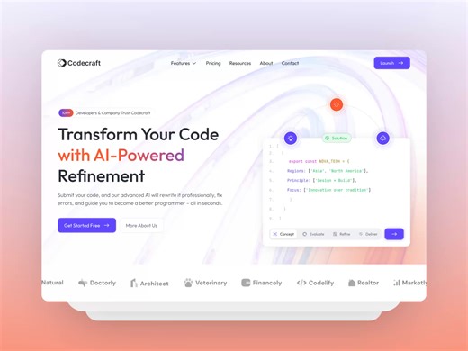 Codecraft – UI/UX Design for an AI Coding Platform