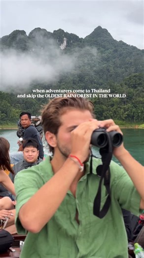 CAROL & TOMÁS・Travel Creators on Instagram: "Most people don't even know this exists 🤯 📍Khao Sok, Thailand This was literally on our bucket list since EVER so here are some fun facts that made us obsessed about it over the years (and you'll see why ;) ) The rainforest here is older than the dinosaurs, over 160 million years old. That’s before the Himalayas even existed 🤯 Amazing wildlife from dusky langurs, gibbons, wild boars, Malayan sun bears and Asian elephants! Tigers might still exist d