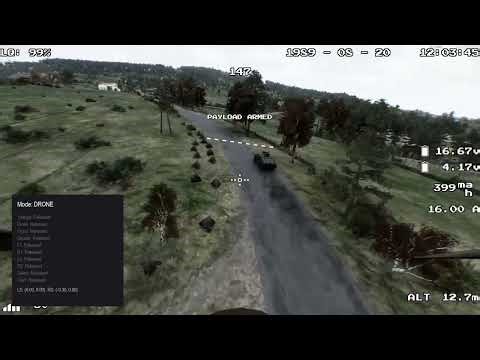 testing dualshock2 controller mapper on arma FPV drones