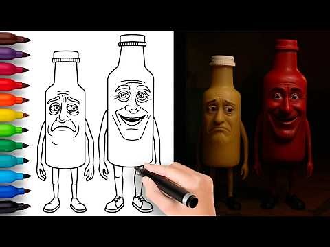 HOW TO DRAW KETCHURU AND MUSTURU | Italian Brainrot Animals - Easy Step by Step Drawing