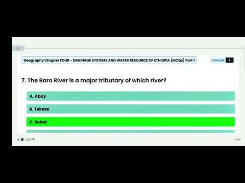 Geography Mid Exam Chapter 4 based 30 questions drinage system#freshman#ethiopia