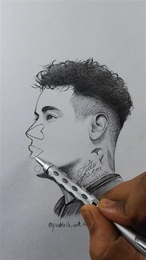 Face drawing techniques 😍❤️✍️ #art #artist #cartoon #drawing #satisfying #paint #shorts #neymar