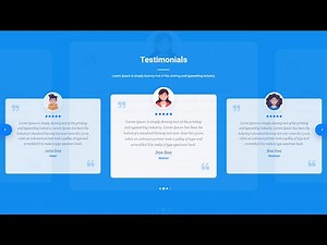Responsive testimonials section using only HTML CSS & JAVA SCRIPT