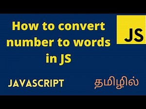 Convert number to words in JavaScript in Tamil