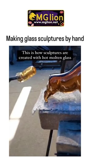 bio life 🧬 on Instagram: "very satisfying KINDLY DM FOR CREDIT AND REMOVAL #mglion #csmediain The X post you linked to is from user @bertoalmemet (AlbertoMemet01), posted on January 27, 2026. It has the caption: "Making glass sculptures by hand"The post includes a short video (about 45 seconds long) showing a close-up demonstration of glassblowing to create a small animal sculpture, resembling a bull or cow. It begins with a blob of hot, molten orange-brown glass on the end of a metal rod, whic