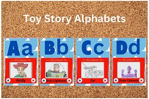 Toy Story Alphabet Letters | Disney Pixar Characters Printable | Classroom or Kids Room Decor - Etsy