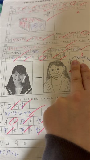 みんなに質問です僕の美術の期末テストの絵何点だと思いますか？ #shorts