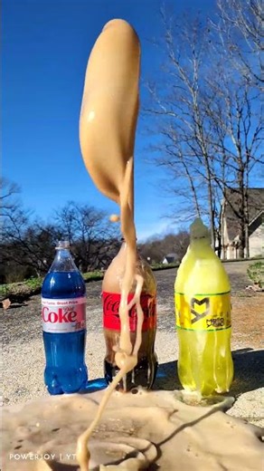 Popular Coke Sodas Vs Mentos (Coke, Sprite, Fanta) #satisfying #experiment #asmr