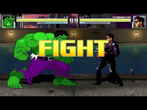 Hulk vs The terminator mugen battle
