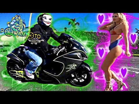 Stretched Suzuki Hayabusa Takes on The World | Neutered Gixxer Stunting West Palm Beach Bike Tour