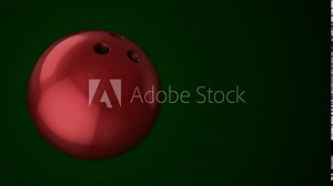 Animation of slow rotation ball for bowling game. View of close-up with realistic texture and light. Animation of seamless loop.
