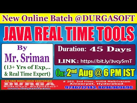 JAVA REAL TIME TOOLS Online Training @ DURGASOFT
