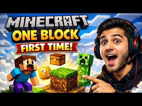 CAN I SURVIVE ON ONLY 1 BLOCK? 🏝️ Minecraft One Block #video #minecraft #oneblock #challenge