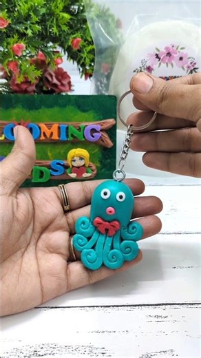 Summer Craft Ideas For You 🌞⛱️🥤Freehand Octopus Making With Clay 💕🎨 Rate Out Of 10👇🫰💞 #clayart