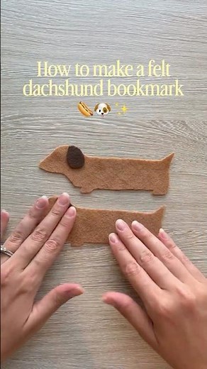 Easy Felt Bookmark Tutorial 🌭🐶🤍 #feltcrafts #craftideas